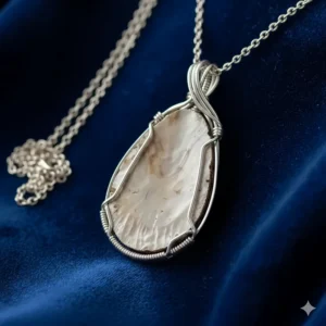 Back view of the pendant showing the durable and high-quality bezel setting for the abalone shell.