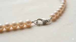 Close-up detail of high-luster freshwater pearls showing natural surface texture.